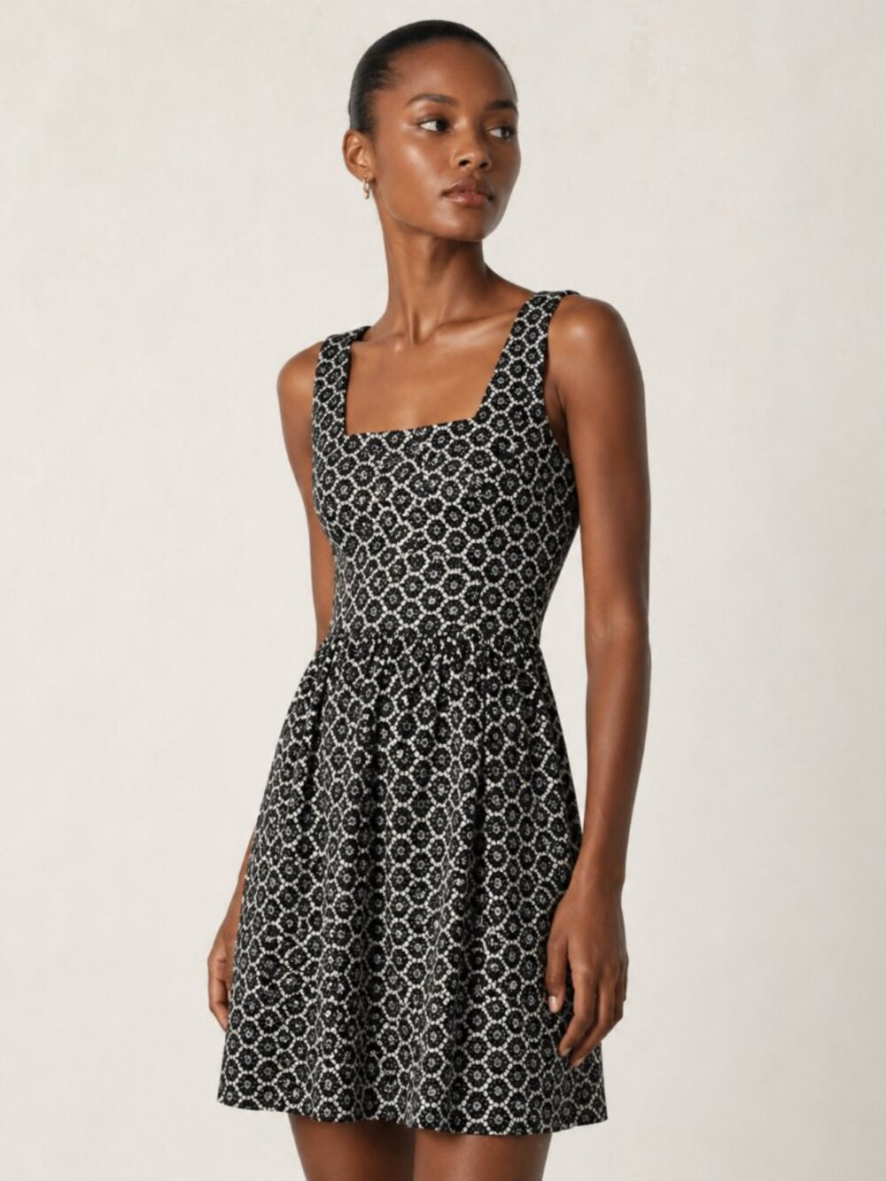 The Limited Black and White Geometric Mini Dress